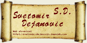 Svetomir Dejanović vizit kartica